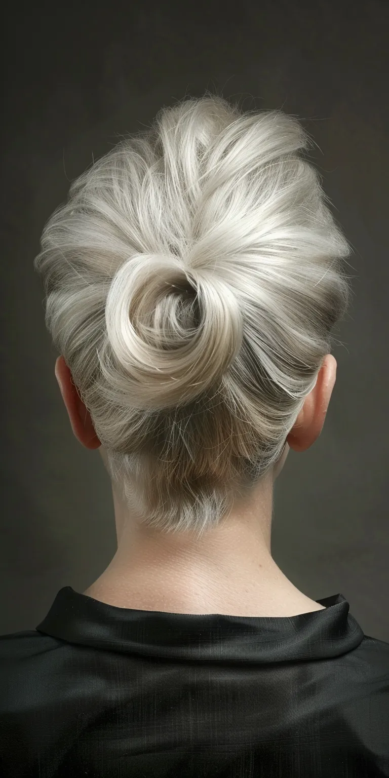 skunk hairstyle Chignon, Updo, French twist, Finger wave, Bouffant