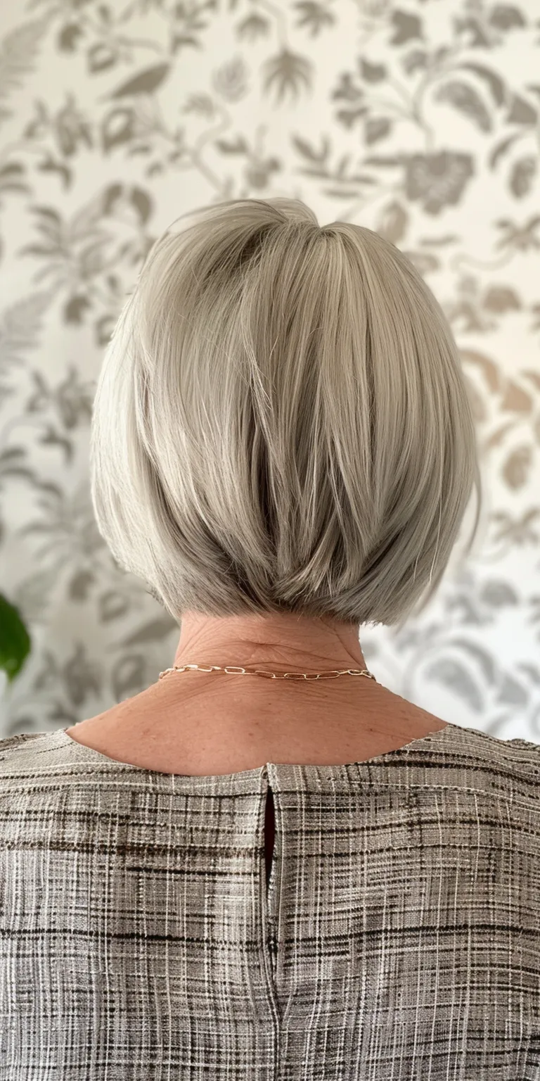 haircuts for older women with thin hair Asymmetric cut, Short brush Butterfly haircut, Digital perm, Pixie cut