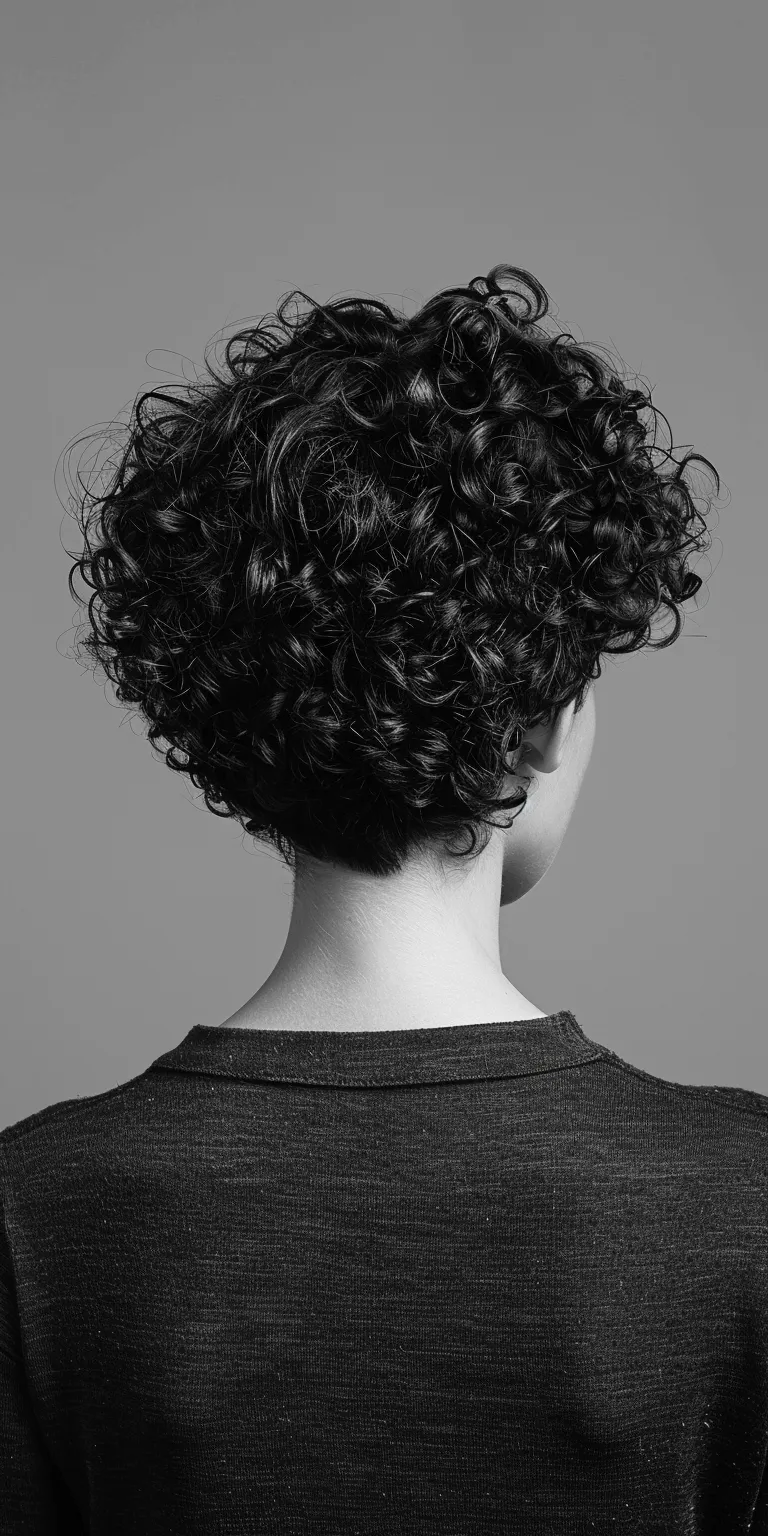 haircuts for curly hair Digital perm, Asymmetric cut, Ringlets, Short brush Kinky