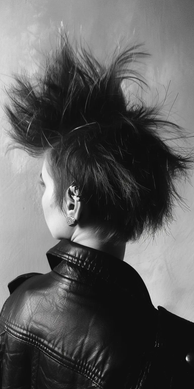 punk hairstyle Mohawk, Pompadour, Japanese women's hairstyles, Bouffant, Asymmetric cut