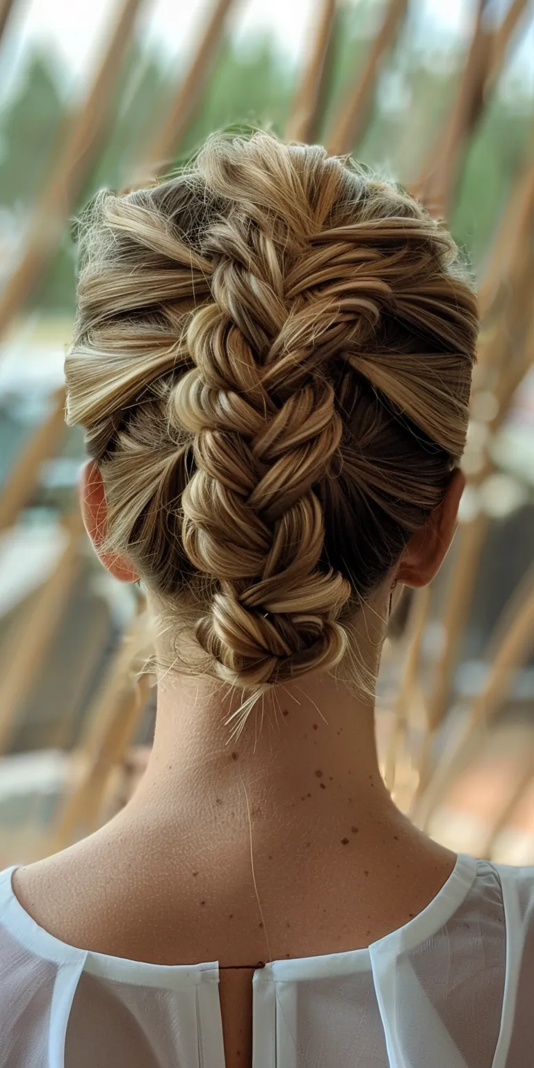 braided updo hairstyles French braid, Braid, Waterfall braids, Boho Milkmaid braid