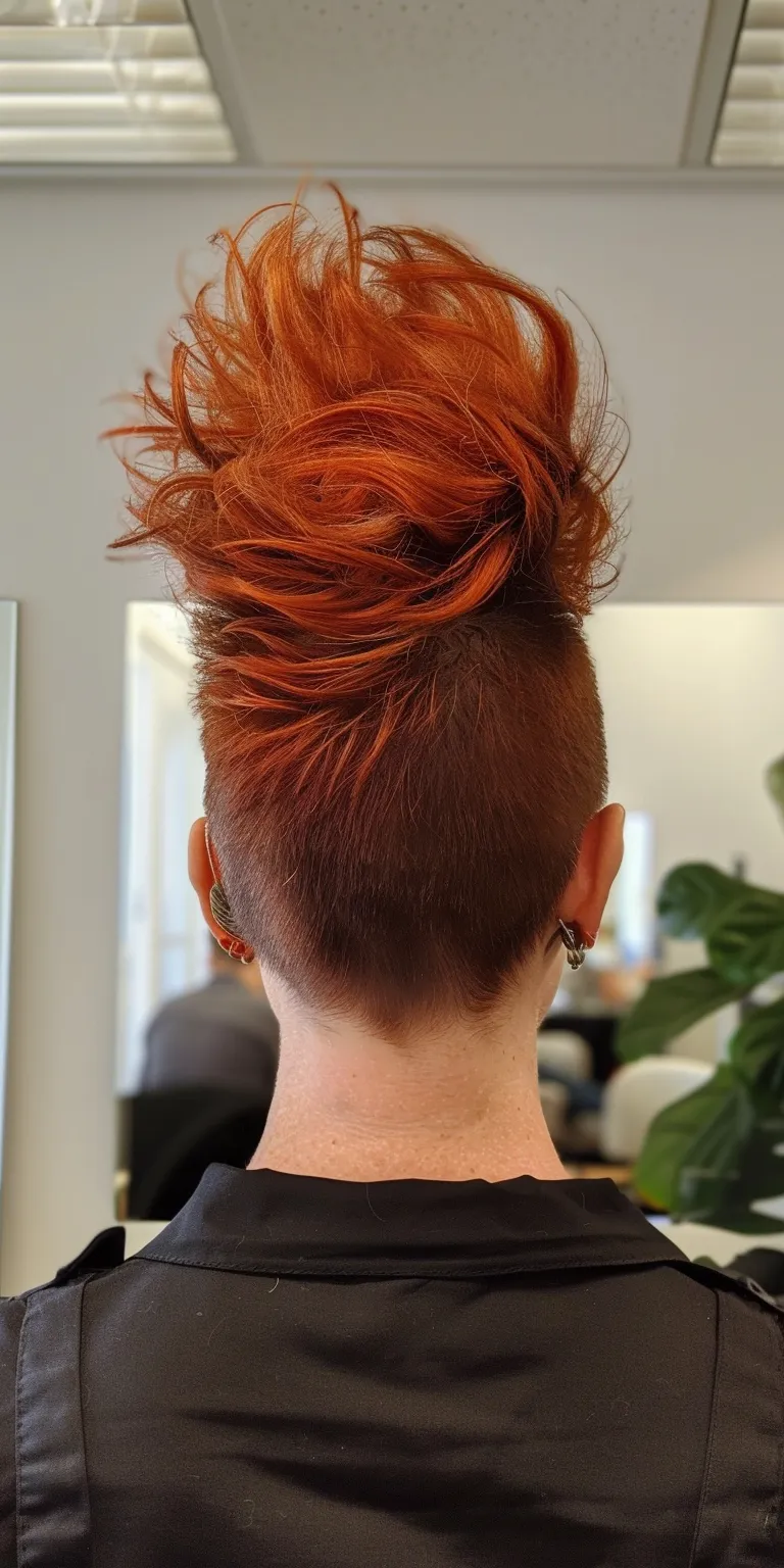 mohawk styles Asymmetric cut, Pompadour, Mohawk, Bouffant, French twist