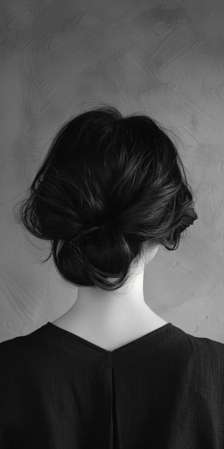 korean hair styles Chignon, Updo, Japanese women's hairstyles, French twist, Milkmaid braid