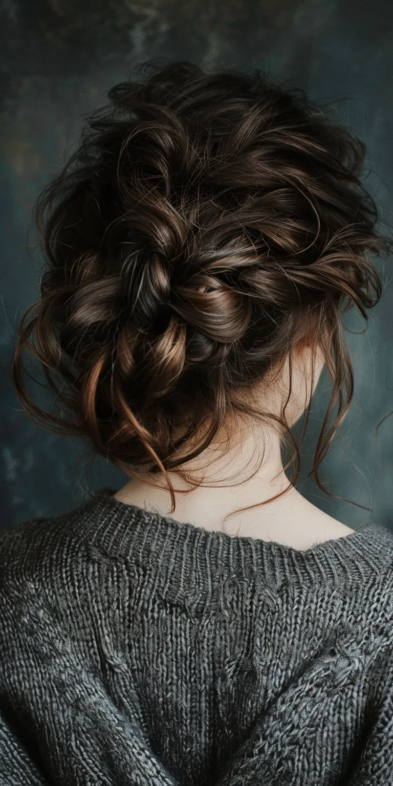 fringe hair styles Chignon, Updo, Milkmaid braid, French Layered