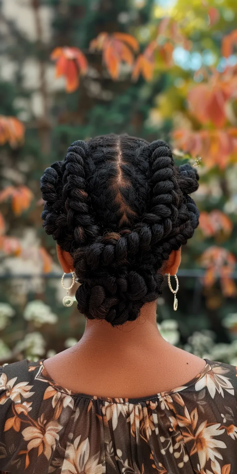 boho knotless braids Hair twists, French twist, Crochet braids, Waterfall Updo