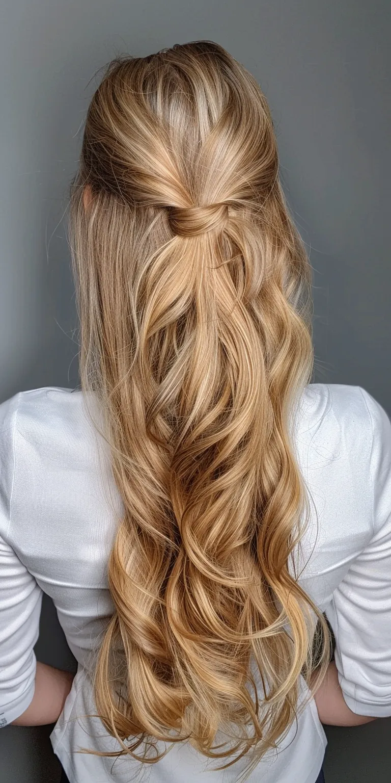 half up hairstyles Waterfall braids, French braid, Layered hair, Braid, Boho braids