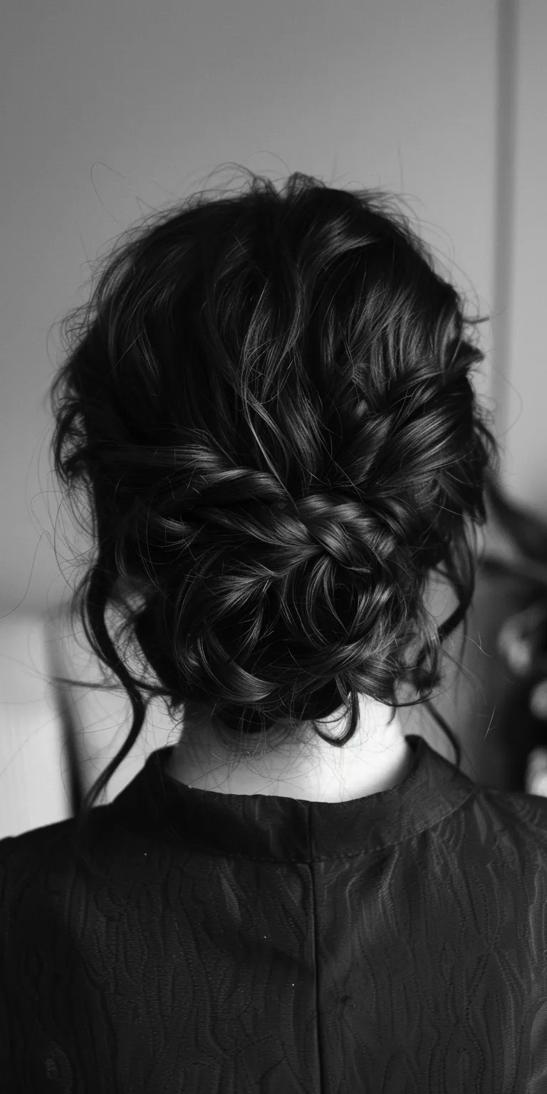 formal hairstyles Chignon, Updo, French braid, Milkmaid twist