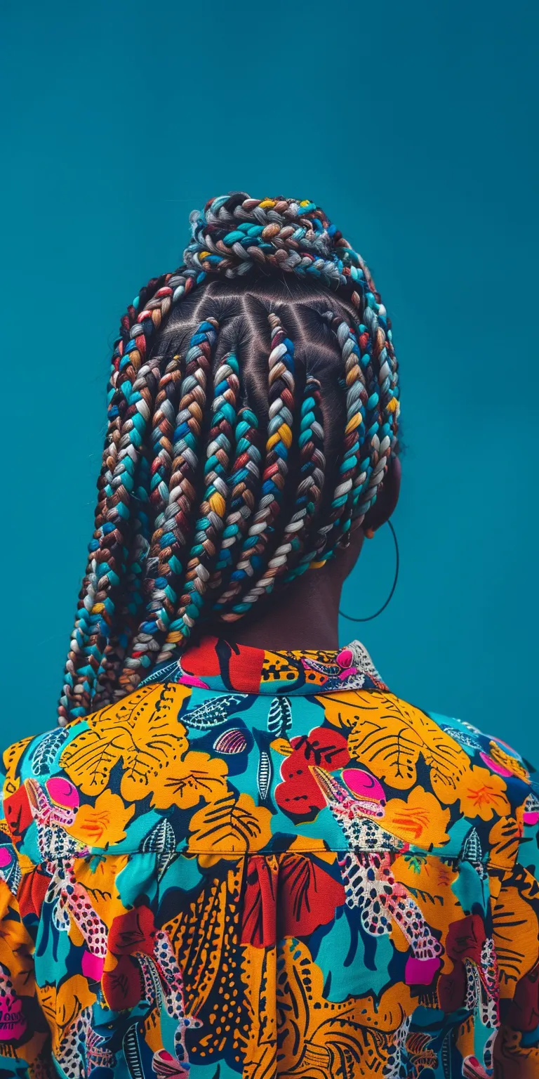 large knotless box braids Crochet braids, Hair twists, Boho Waterfall Cornrows