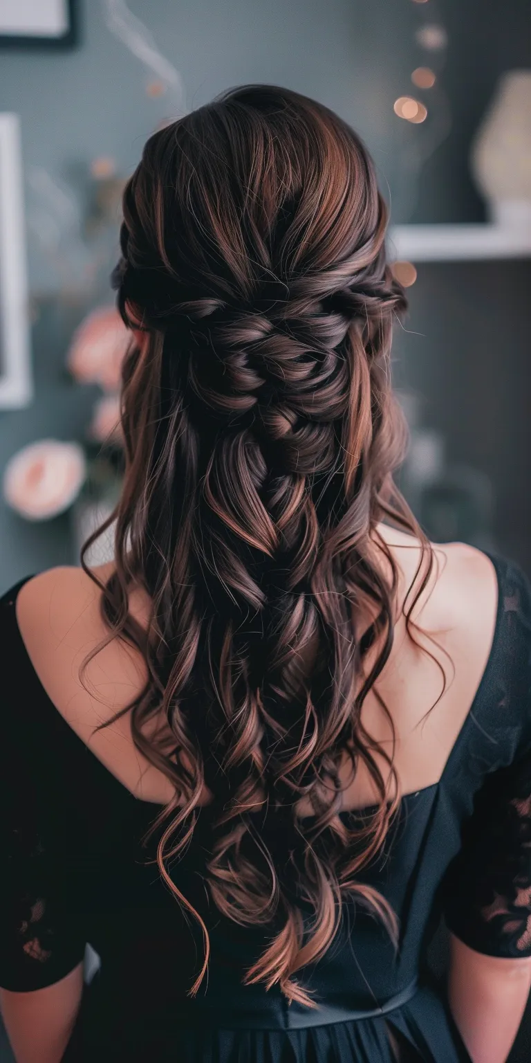 different hair styles Waterfall braids, Updo, Boho French braid, Braid