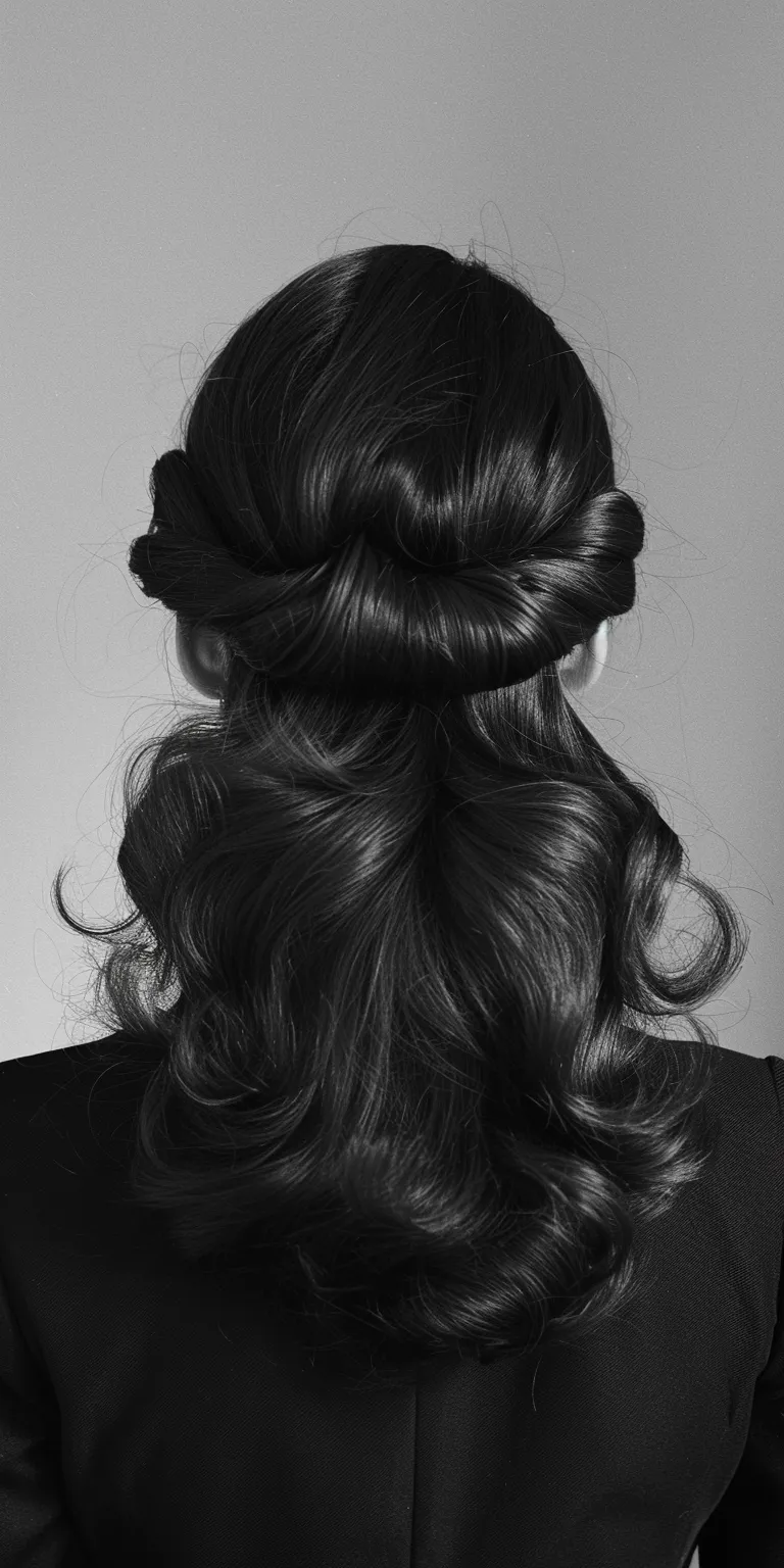 1960s hairstyles Chignon, Updo, French twist, Milkmaid braid, Finger wave