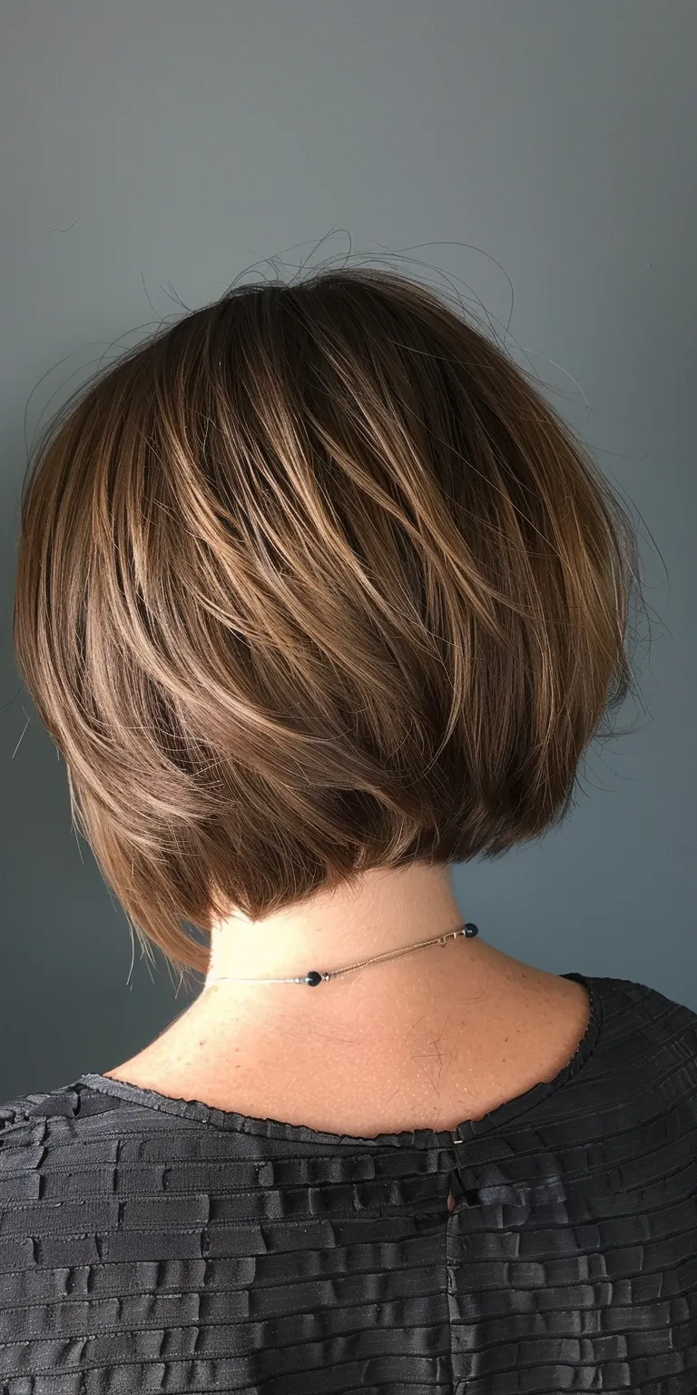 layered bob haircuts Asymmetric cut, Short brush Bob Professional Butterfly haircut