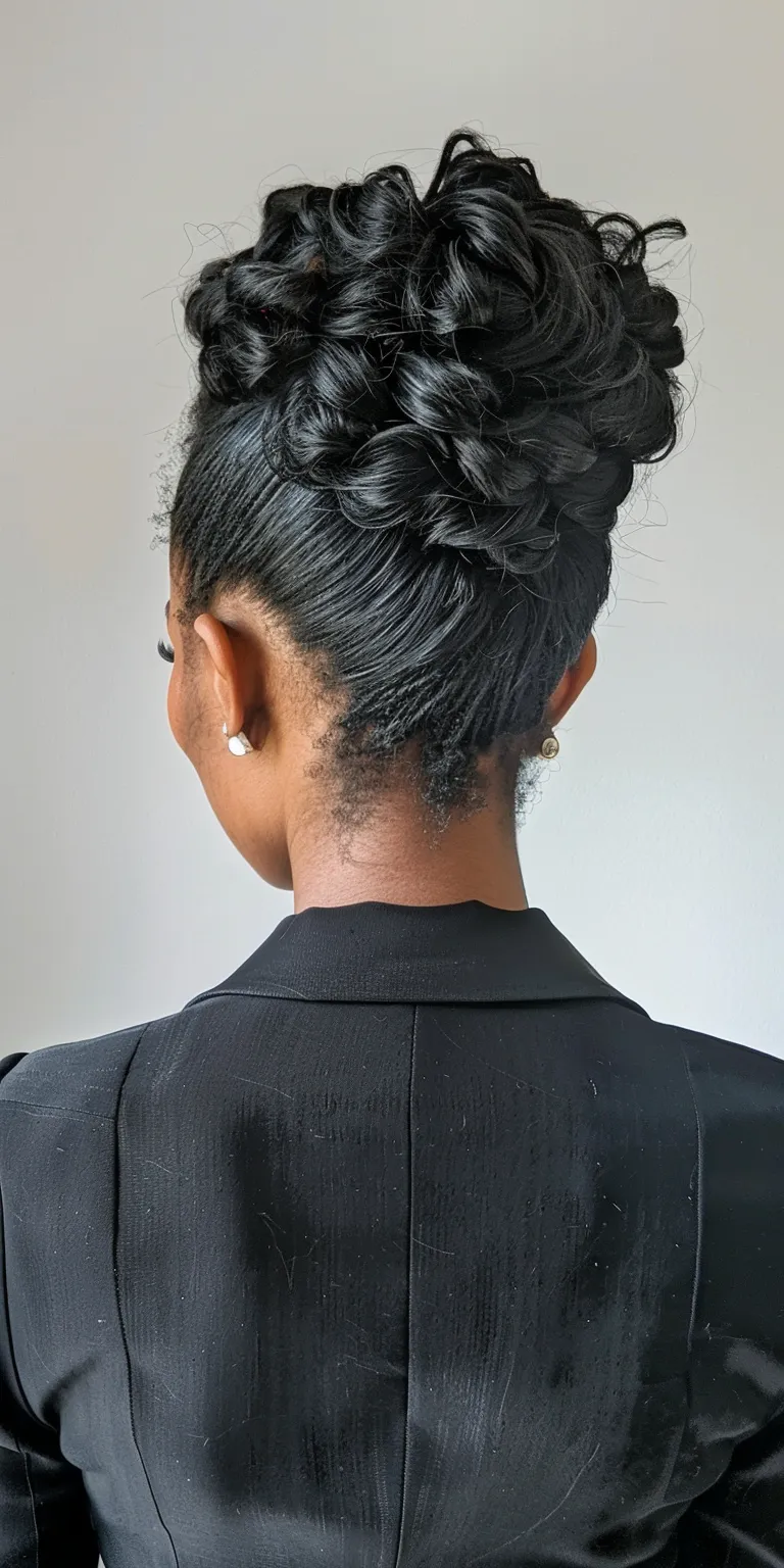 professional hairstyle French twist, Updo, Chignon, Finger wave, Asymmetric cut