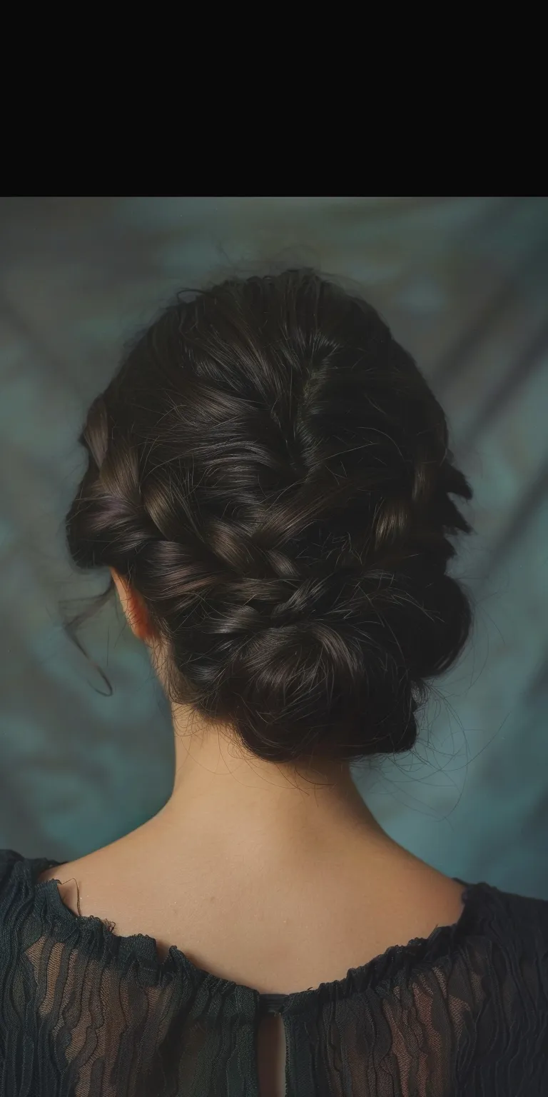 unique hairstyles Updo, Milkmaid braid, French Waterfall braids, Chignon