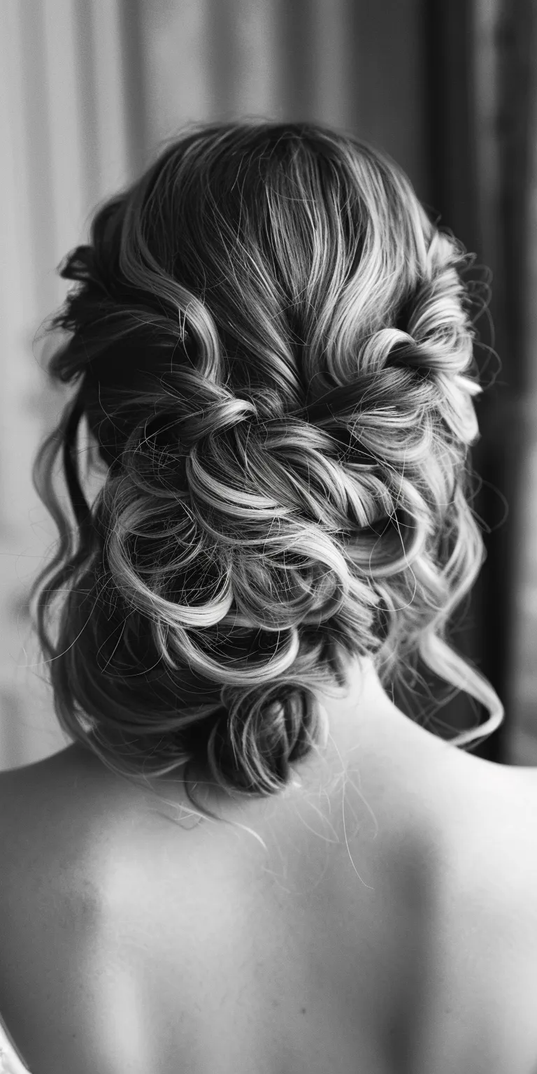 bridesmaid hairstyles Chignon, Updo, Waterfall braids, Milkmaid braid, French twist