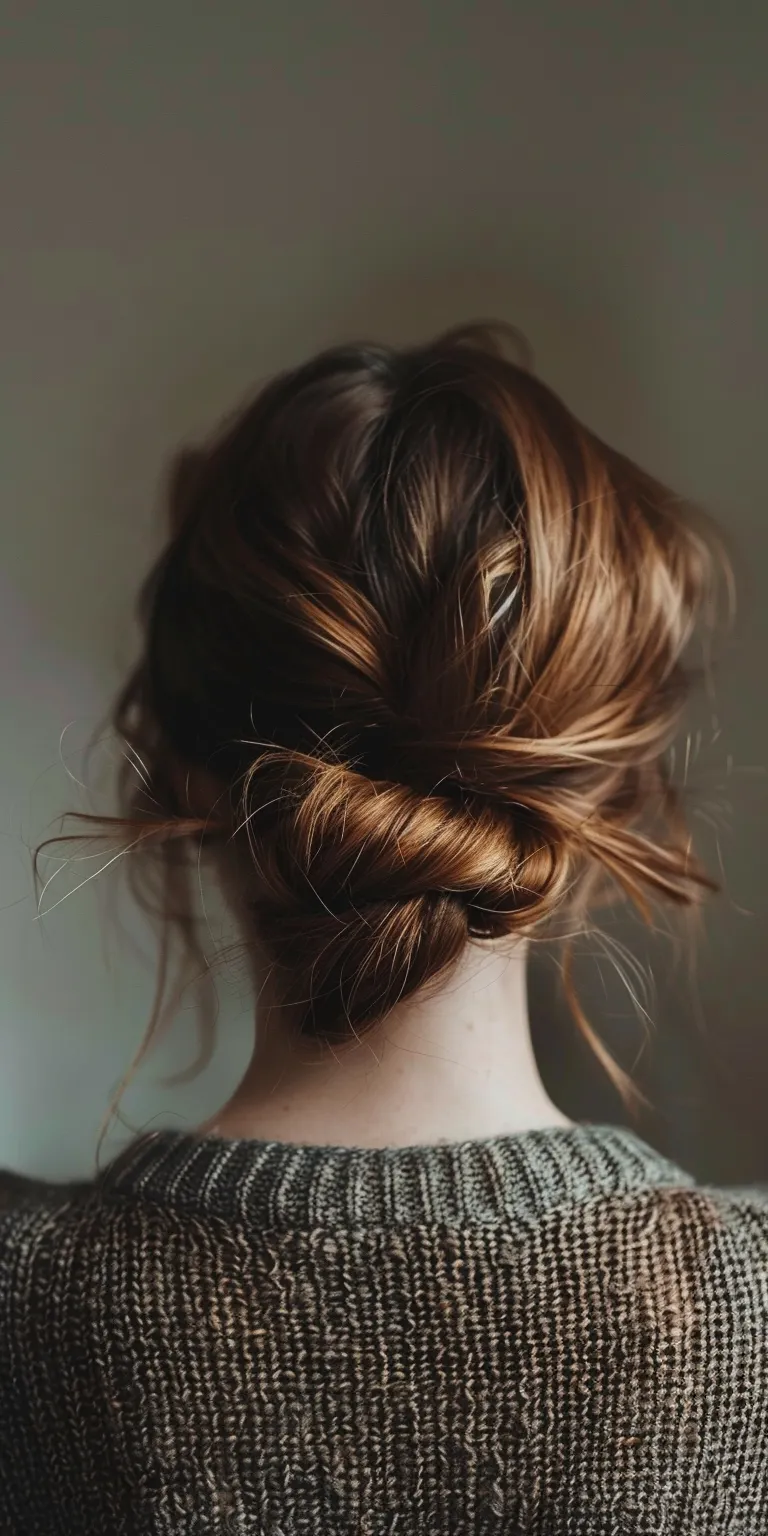 knotless hairstyles Updo, Chignon, Milkmaid braid, French twist, braid