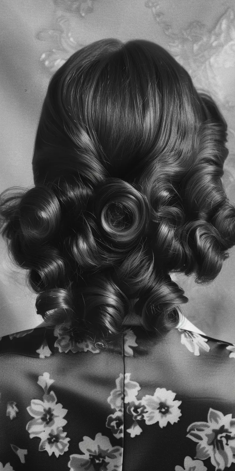 50's hairstyles Finger wave, Historical Christian hairstyles, Chignon, Updo, Bouffant