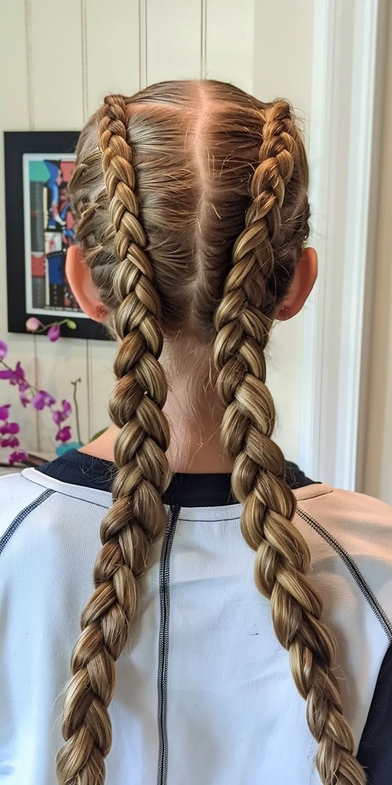 double dutch braids Waterfall braids, French braid, Braid, Boho Cornrows