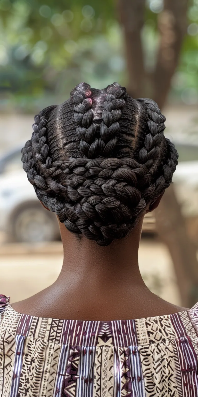 updo hairstyles for black hair Hair twists, Waterfall braids, French twist, Finger wave, Cornrows