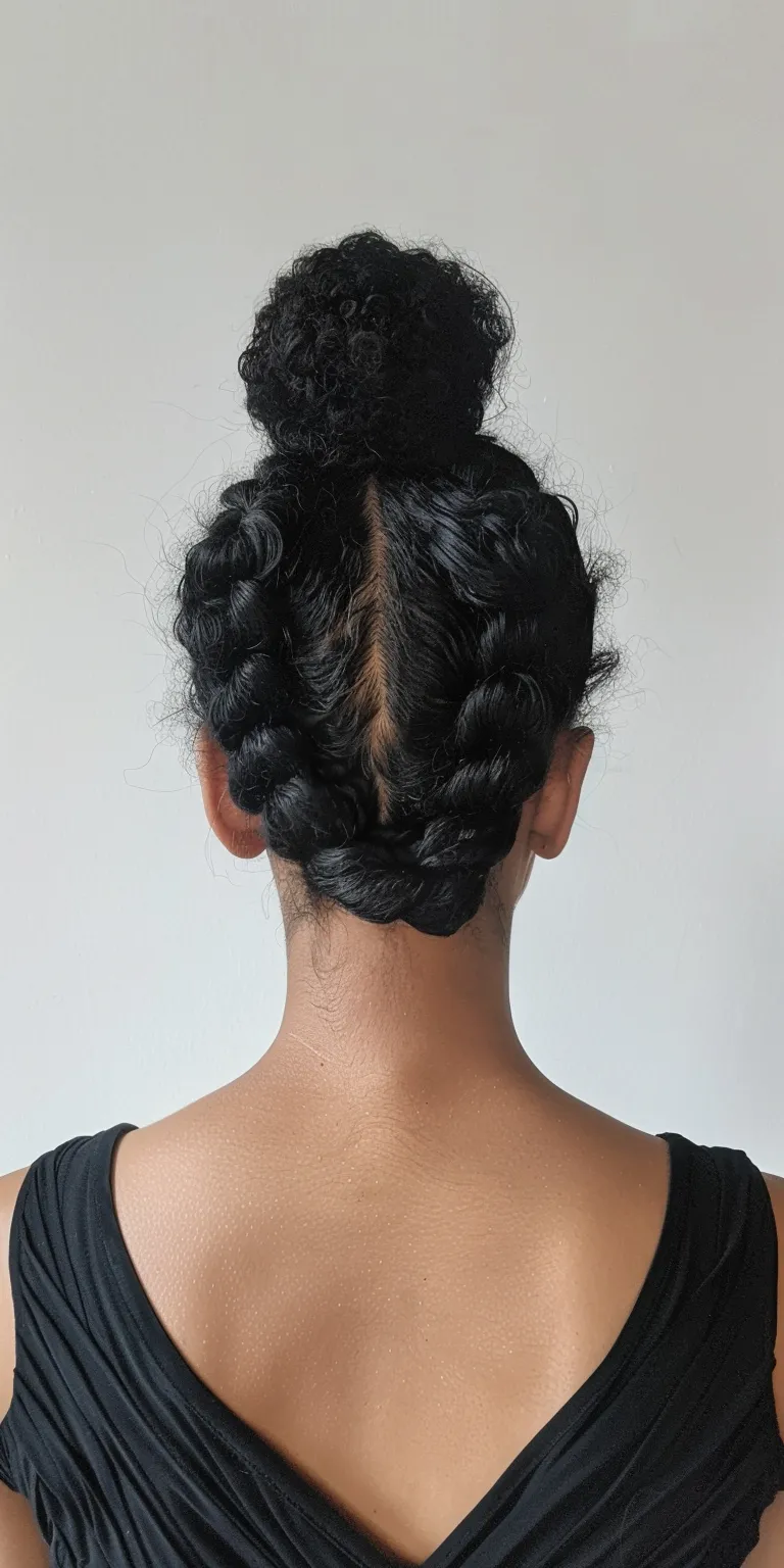 crown hairstyle French twist, Milkmaid braid, Updo, Waterfall braids, Chignon