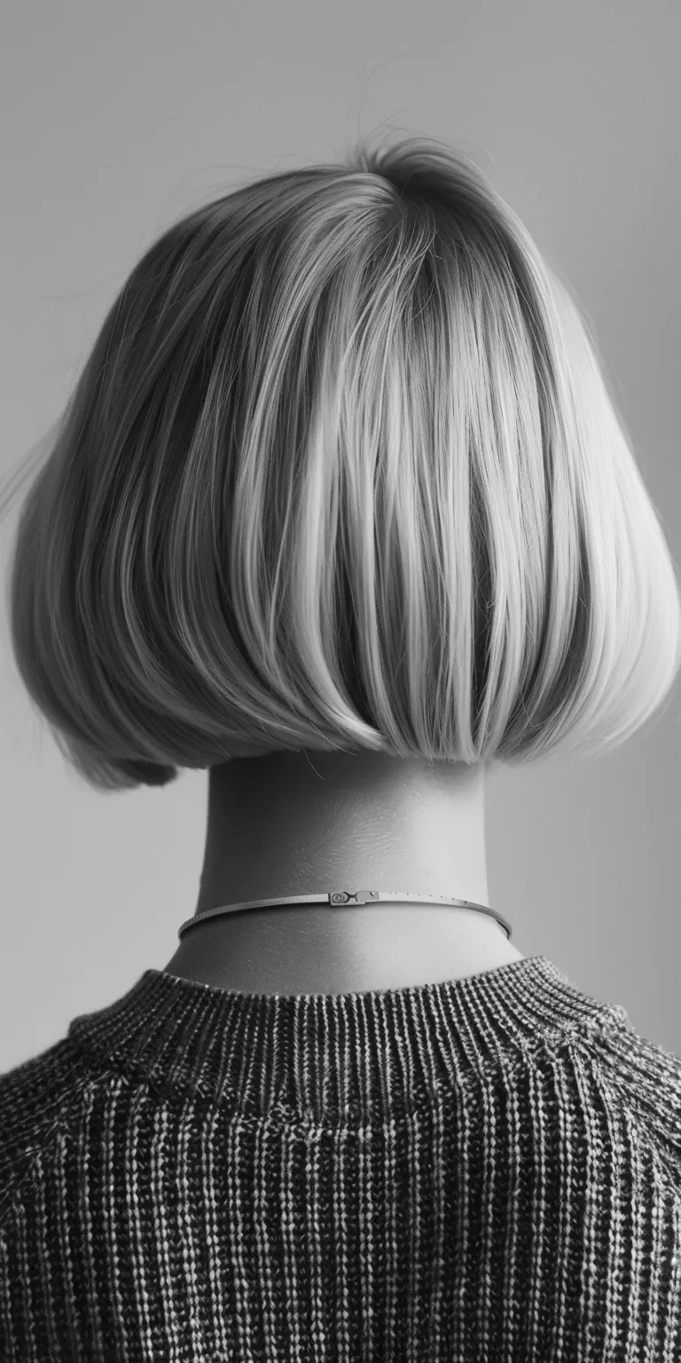 short straight hairstyles Asymmetric cut, Bob Stacked bob, Short brush Butterfly haircut