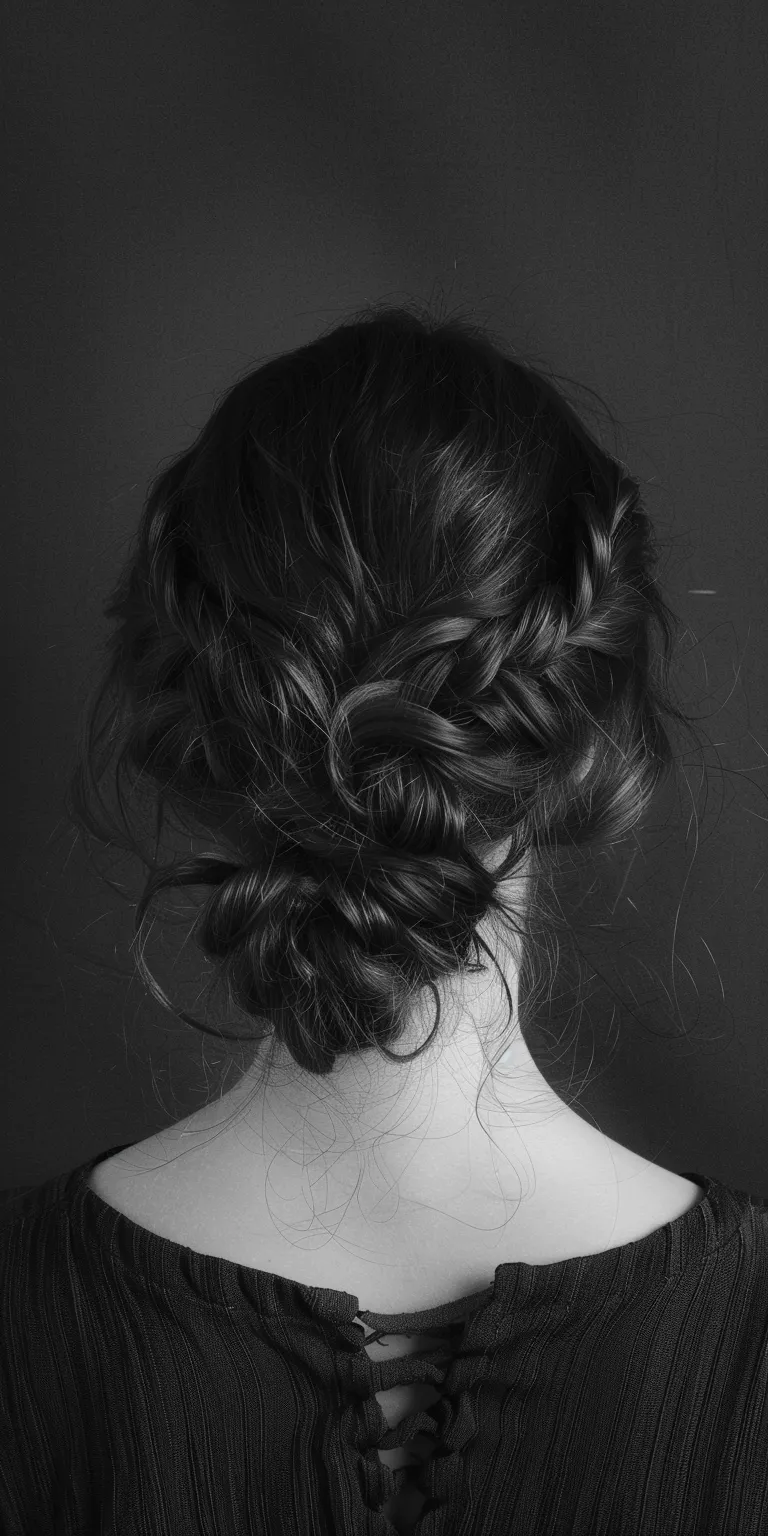 70 hairstyles Chignon, French braid, Milkmaid Updo, Waterfall braids