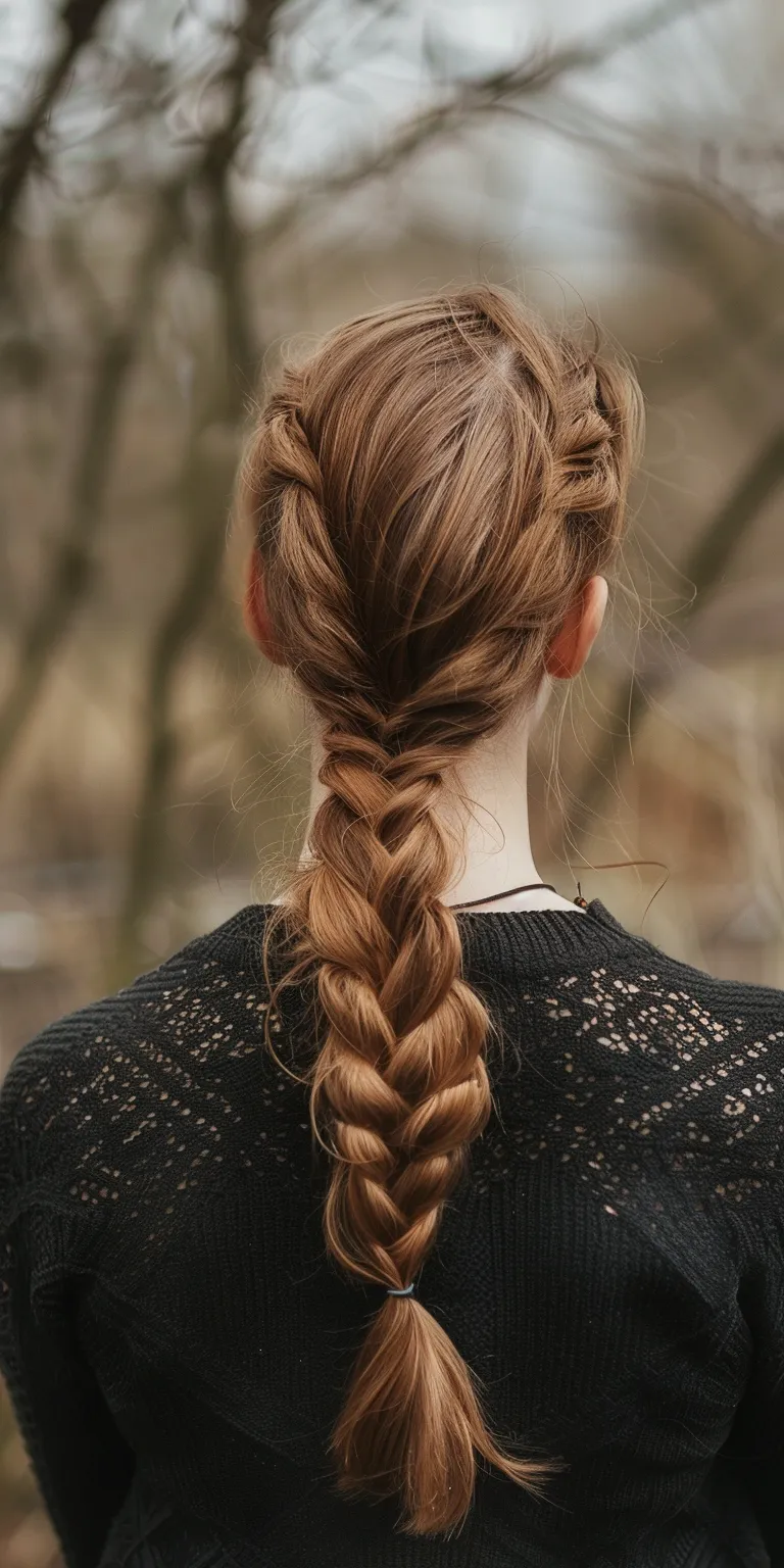 birthday hairstyle French braid, Braid, Milkmaid Waterfall braids, twist