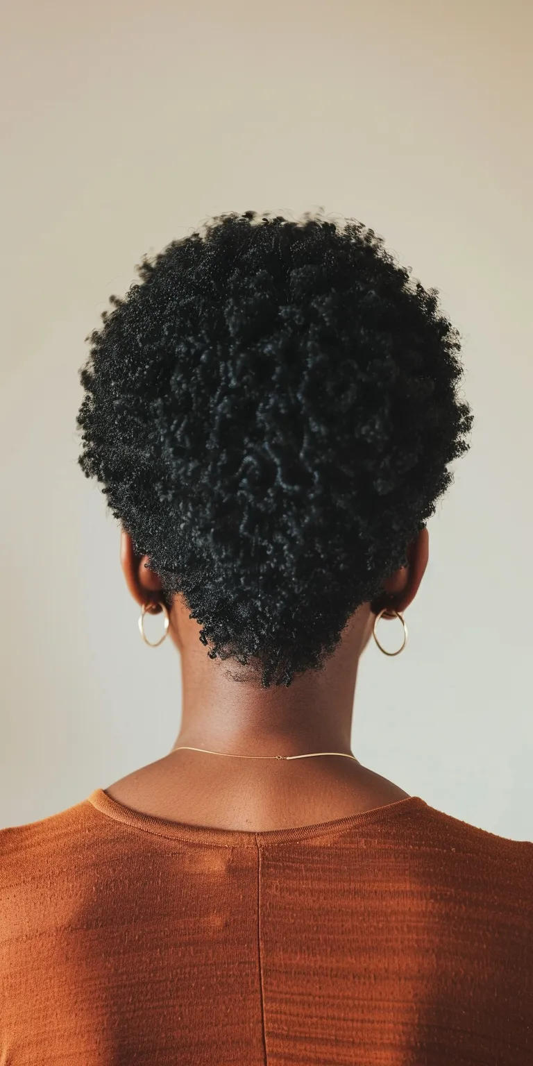 black natural hairstyles Kinky hair, Afro puffs, Digital perm, Asymmetric cut, Short brush cut