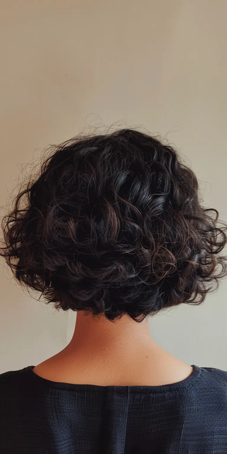 short curly bob Digital perm, Asymmetric cut, Finger wave, Milkmaid braid, Ringlets