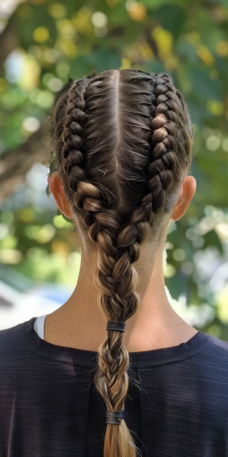 knotless bohemian braids French twist, braid, Waterfall braids, Braid, Milkmaid braid