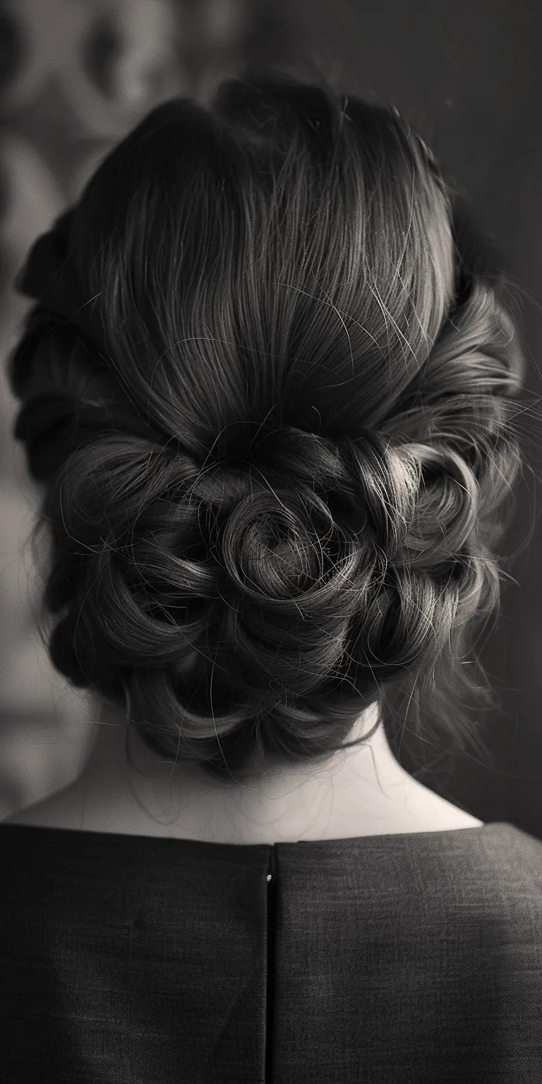 formal hair styles Chignon, Updo, Milkmaid braid, French twist, Ballerina bun