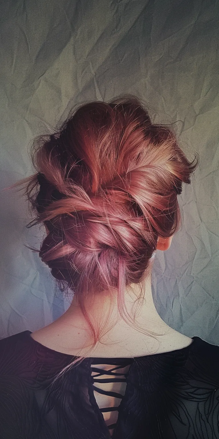 alt hairstyles Chignon, Updo, French twist, braid, Milkmaid braid