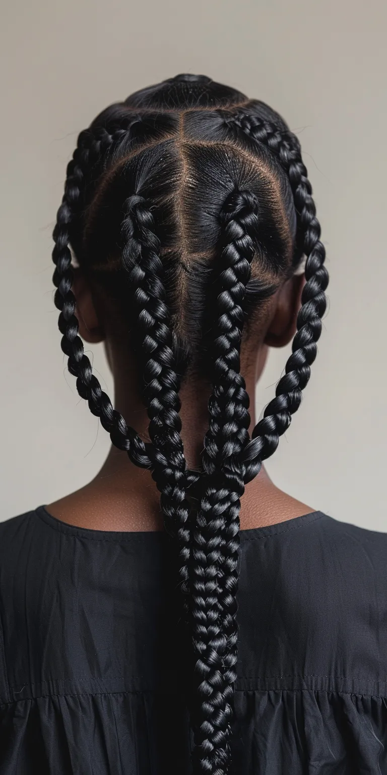 black braided hairstyles Hair twists, Waterfall braids, Cornrows, French twist, Boho braids