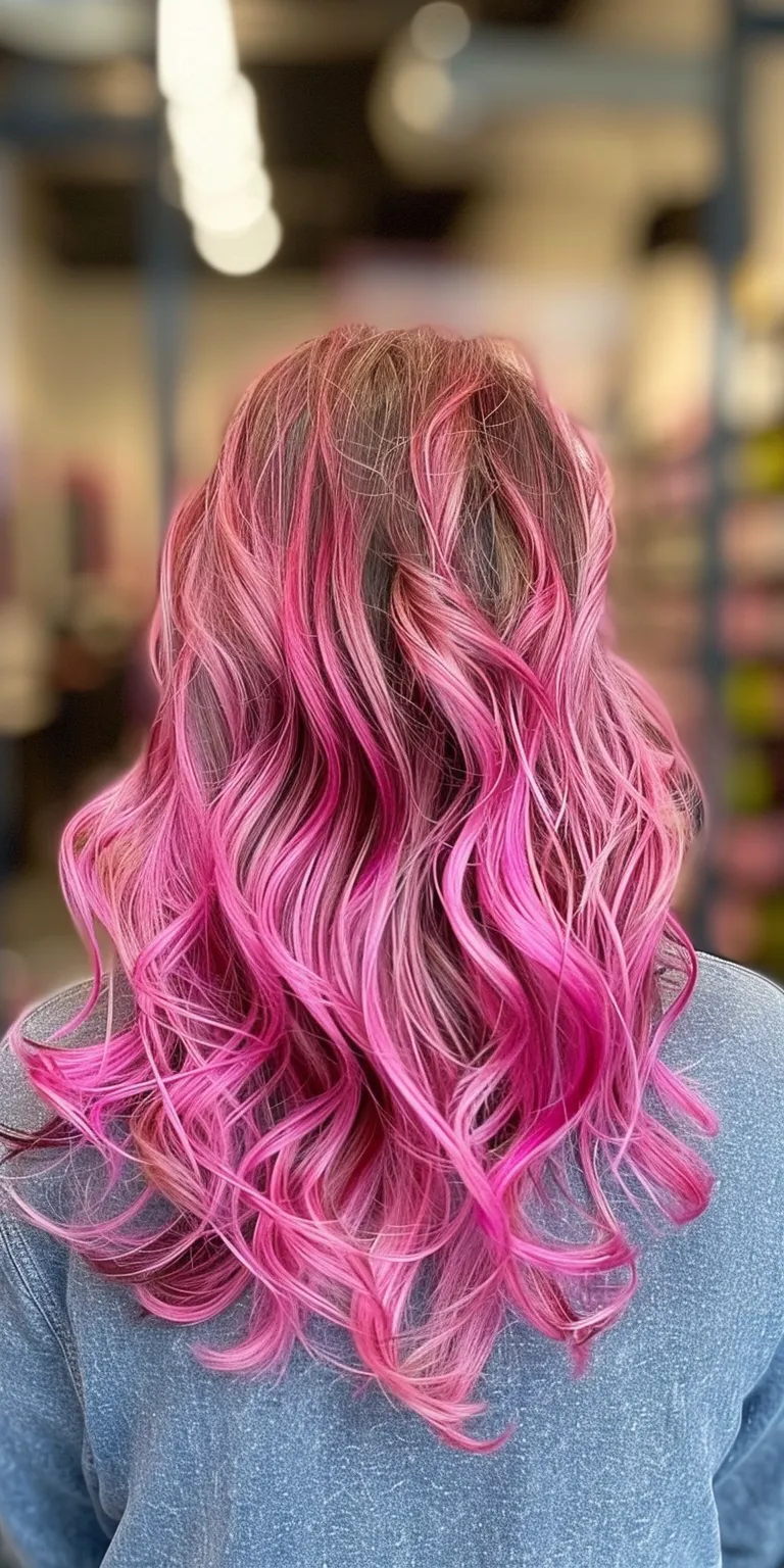 pinks hair styles Digital perm, Mermaid hair, Professional cut, Kiss curl, Layered