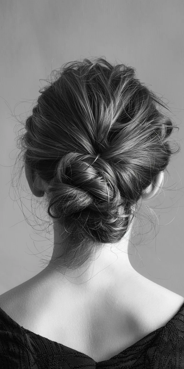 hairstyles for round faces women Chignon, Updo, French twist, braid, Milkmaid braid