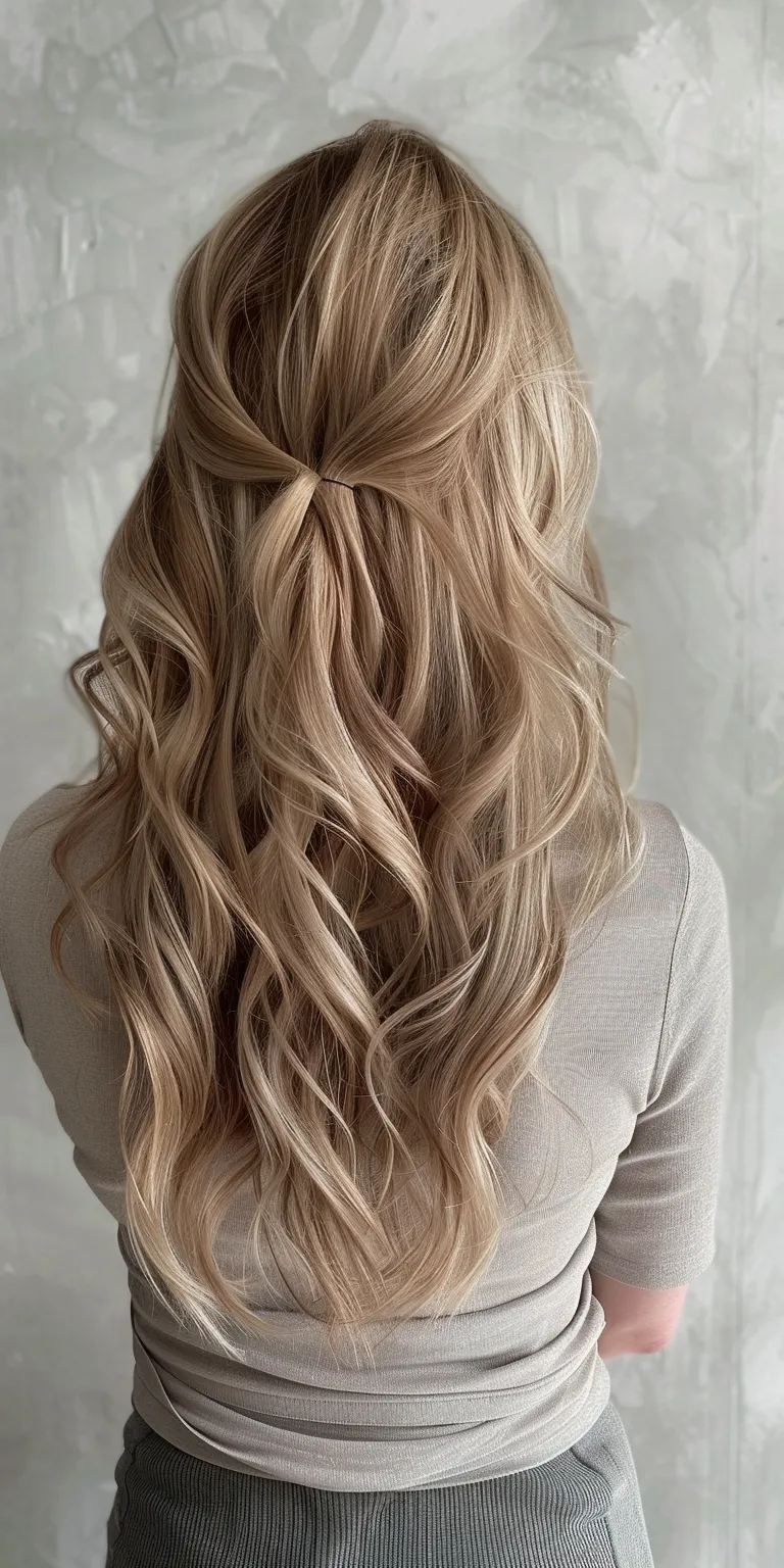 hairstyles for thin hair Layered hair, Waterfall braids, Mermaid Hair twists, Updo