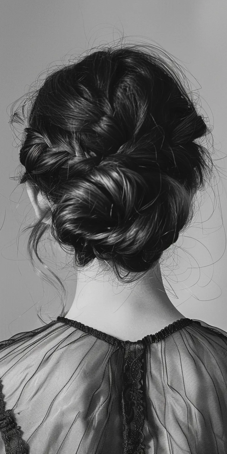 pomade hairstyle Chignon, Updo, Milkmaid braid, French twist, braid