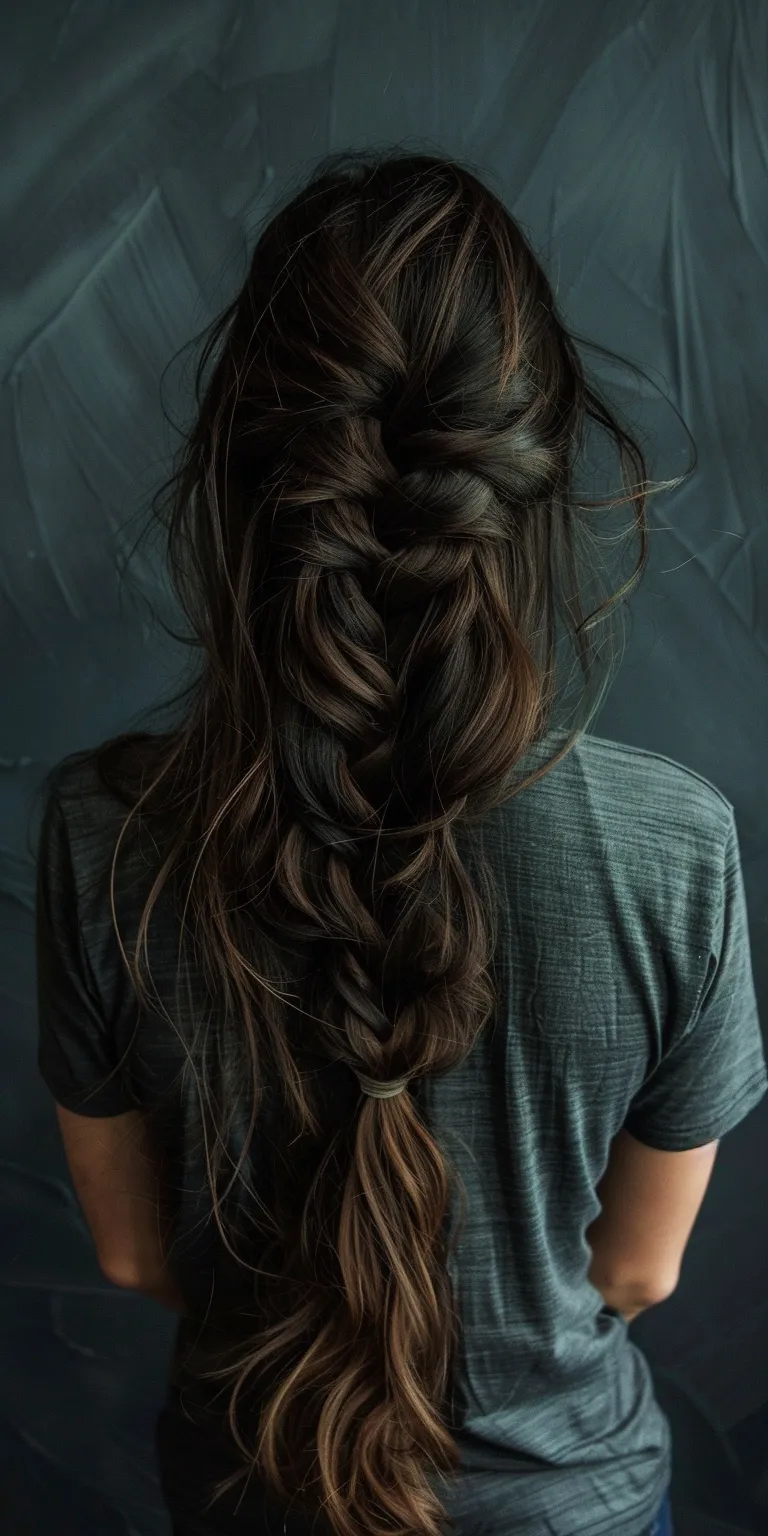 ideas for long hair styles Waterfall braids, French braid, Braid, Boho Milkmaid braid