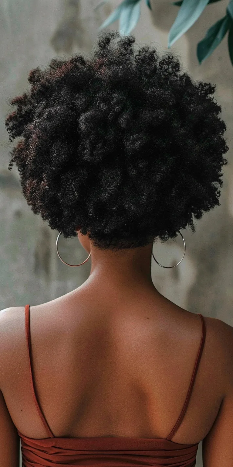 black natural hairstyles Afro puffs, Kinky hair, Asymmetric cut, Digital perm, Jheri curl