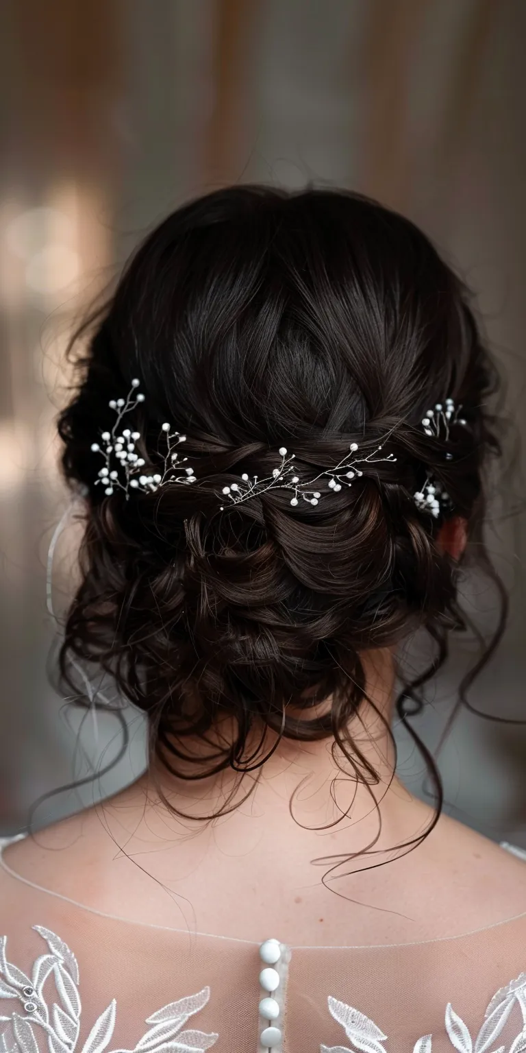 wedding hairstyles for bridesmaids Milkmaid braid, Updo, Chignon, Boho braids, Waterfall braids