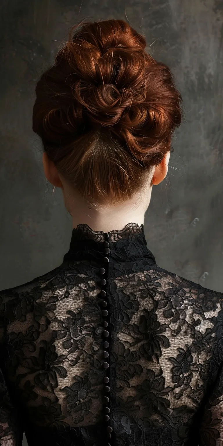 vampire hairstyles Updo, Chignon, Asymmetric cut, Bouffant, Milkmaid braid