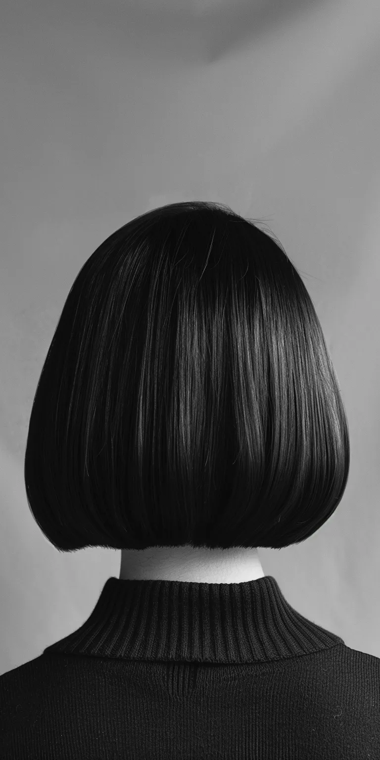 bob hair styles Asymmetric cut, Bob Stacked bob, Japanese women's hairstyles, Short brush cut