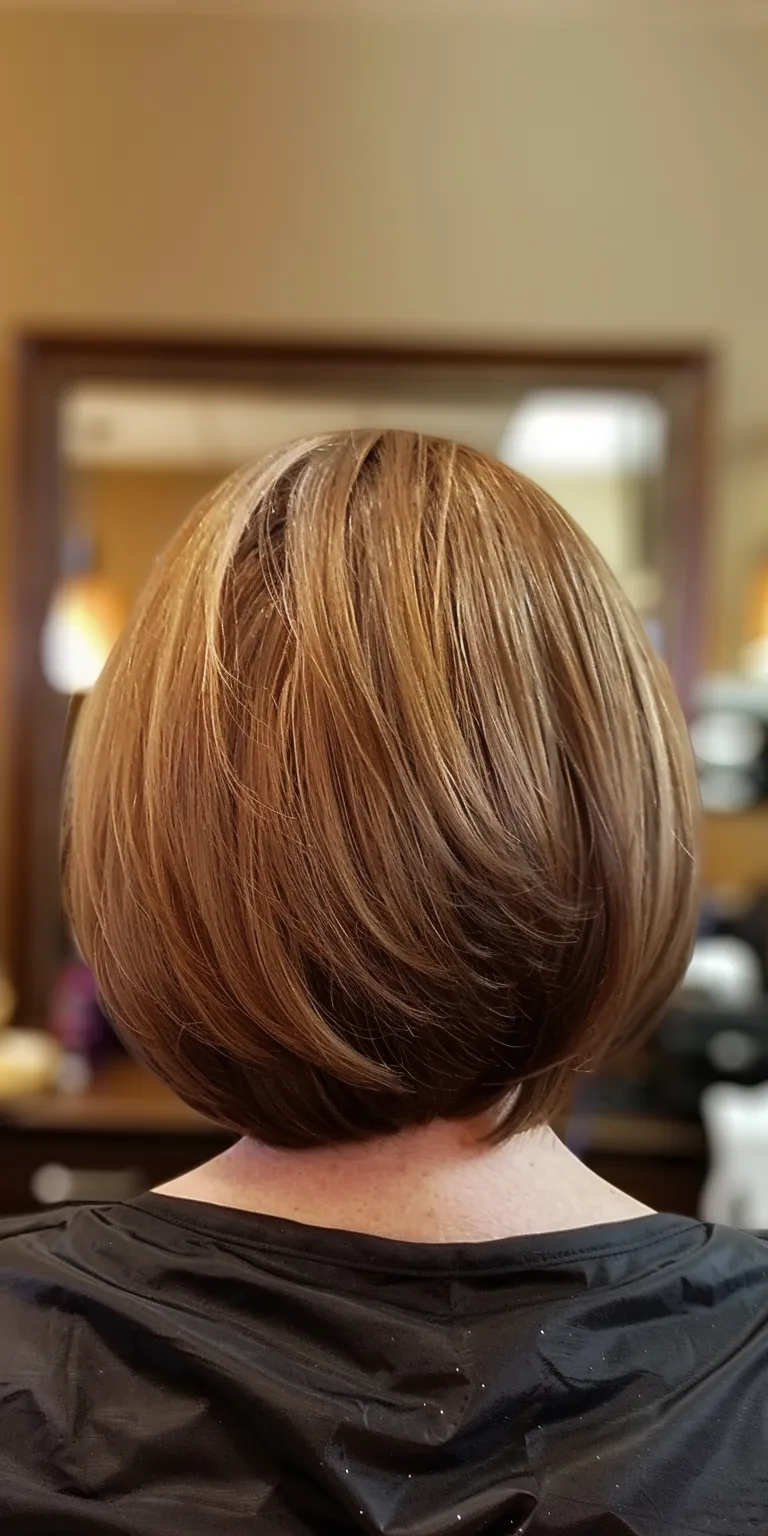 inverted bob hairstyles Asymmetric cut, Short brush Stacked bob, Bob Digital perm