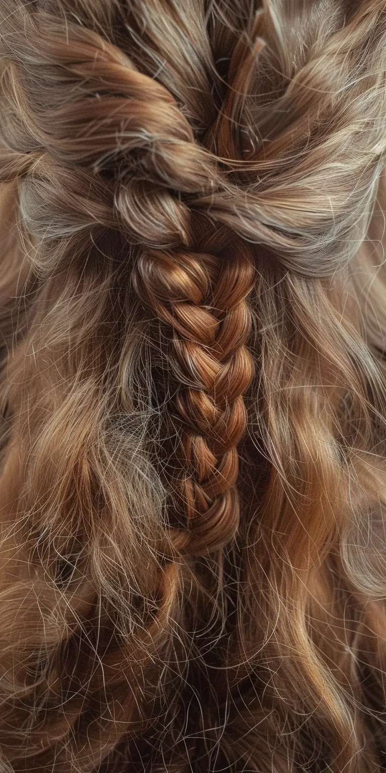 wolf hairstyle Braid, French braid, Boho braids, Waterfall Hair twists