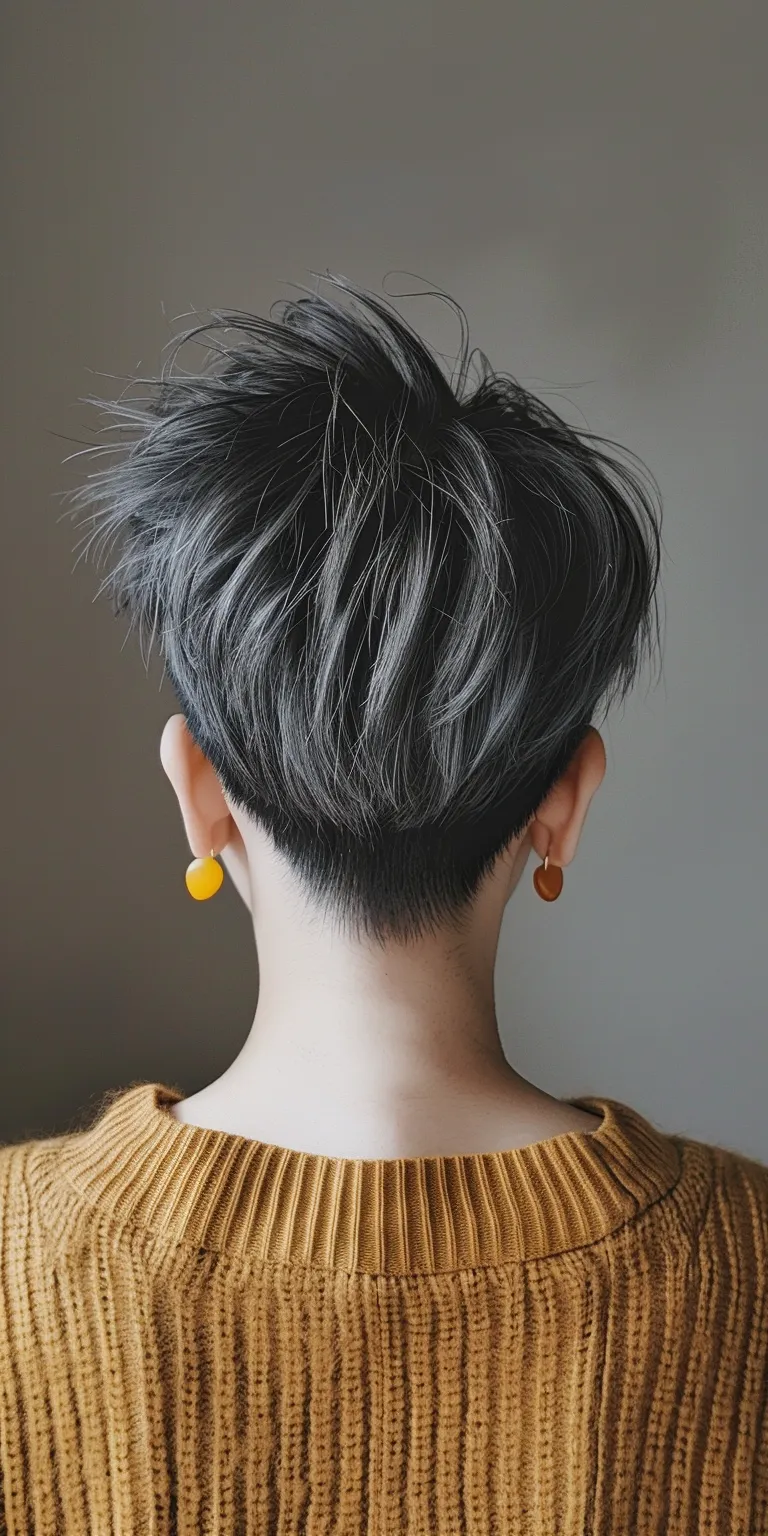 short hairstyles for thin hair Asymmetric cut, Pompadour, Japanese women's hairstyles, Feathered hair, Pixie cut