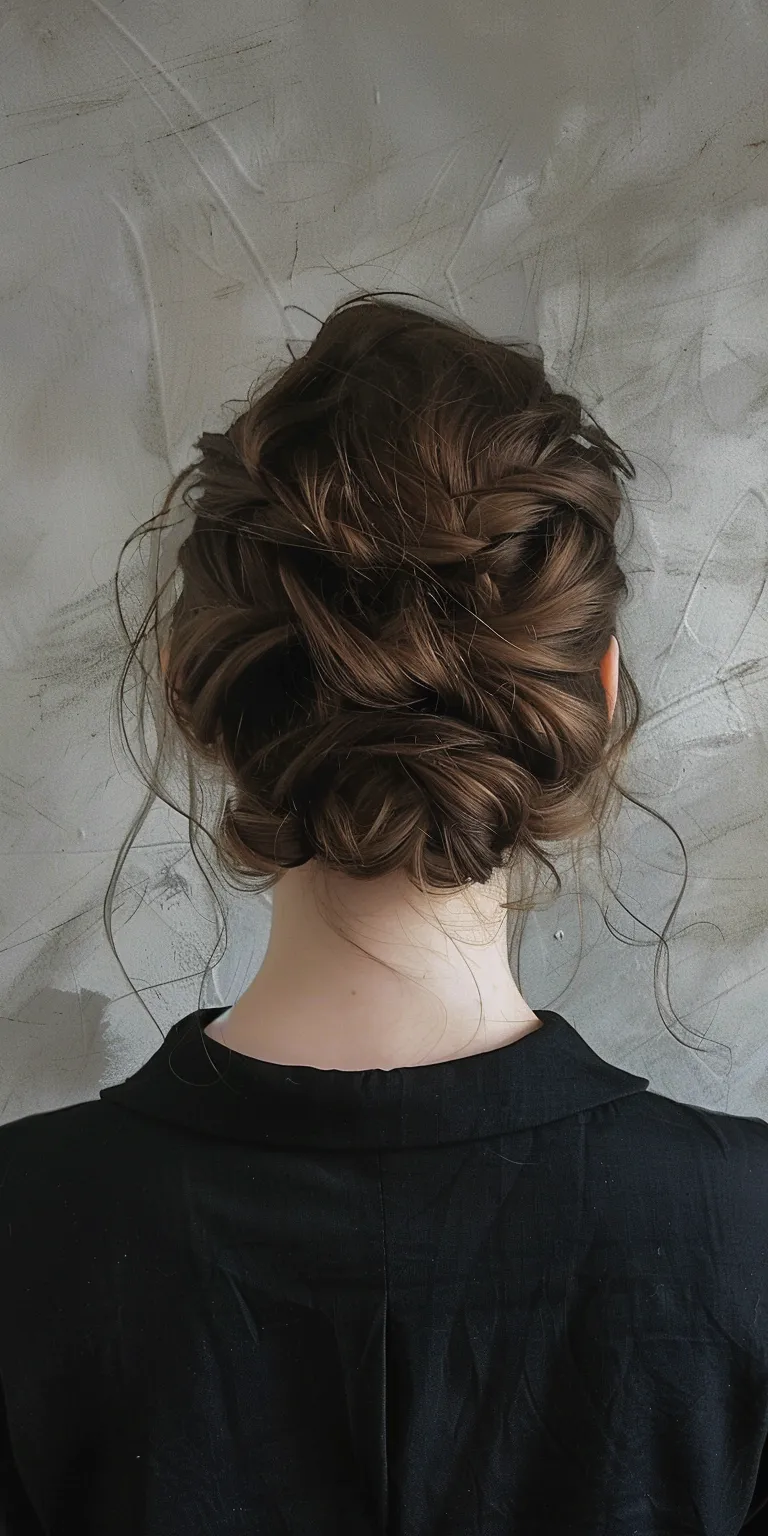 puff hairstyle Updo, Chignon, French twist, Milkmaid braid, Ballerina bun