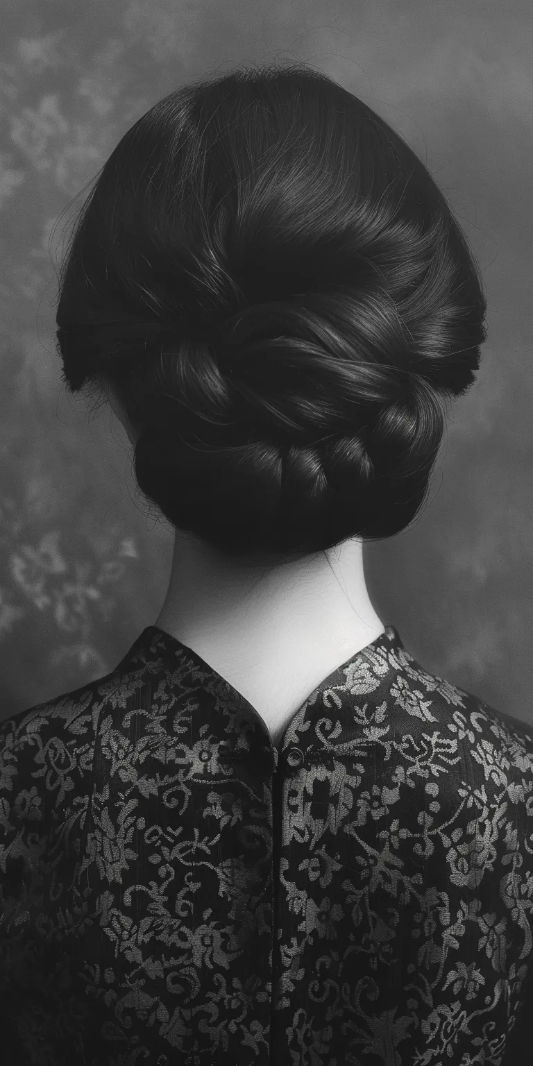 korean hair style Chignon, Updo, Japanese women's hairstyles, Milkmaid braid, French twist