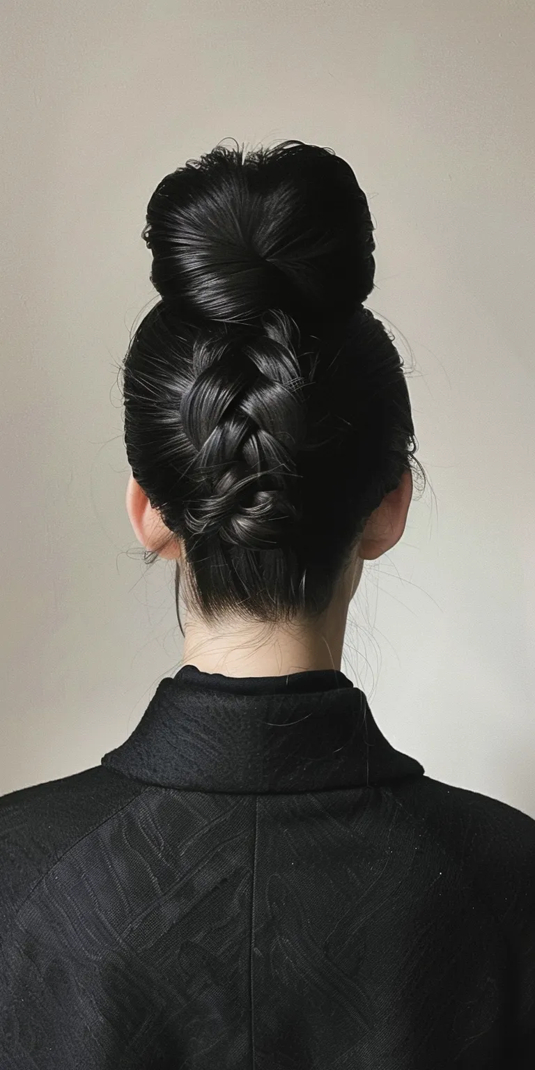 skunk hairstyle French twist, Updo, braid, Waterfall braids, Chignon