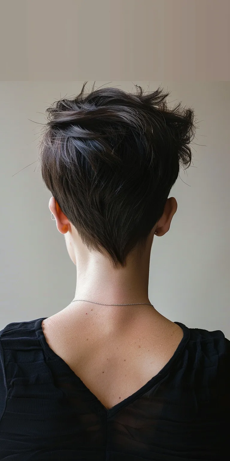 hairstyles for short hair Asymmetric cut, Chignon, Updo, French twist, Ballerina bun