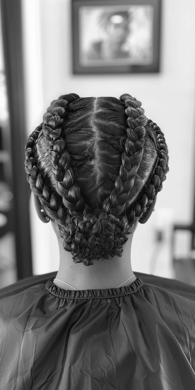 shoulder length braids French braid, Waterfall braids, twist, Braid, Updo