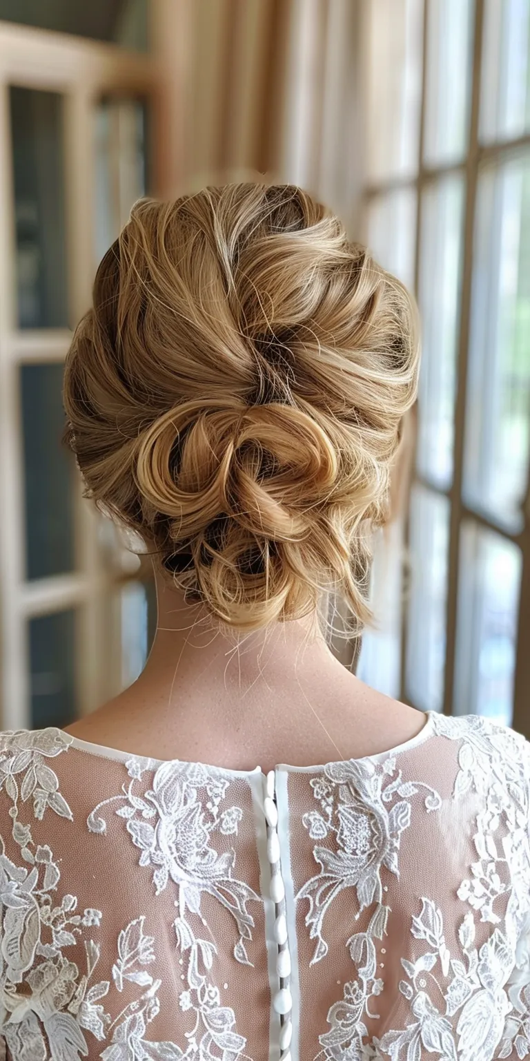 wedding hairstyles for short hair Updo, Ballerina bun, Milkmaid braid, Chignon, French twist